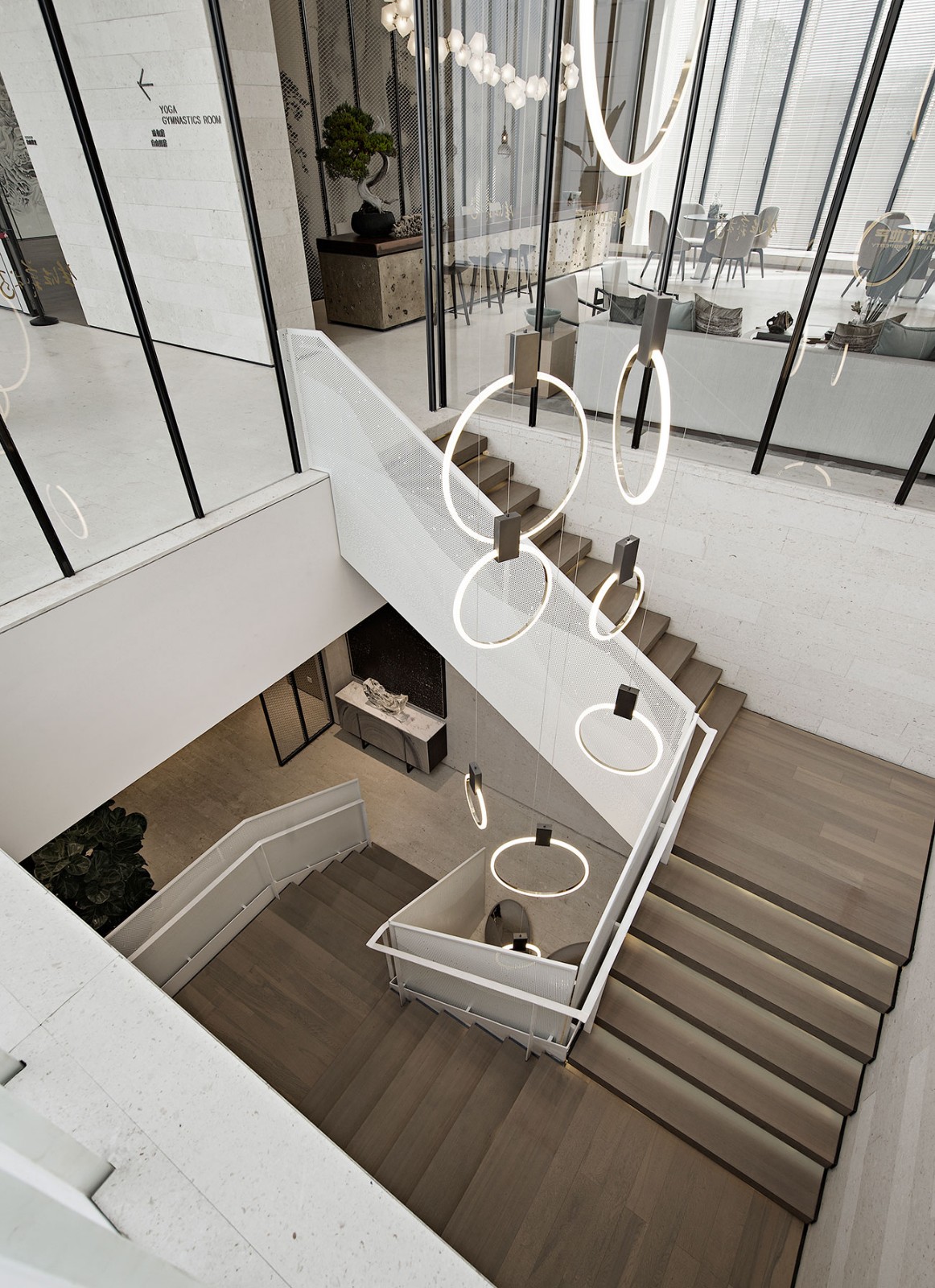 The stairwell design of the Tianjing Clubhouse of Times Real Estate