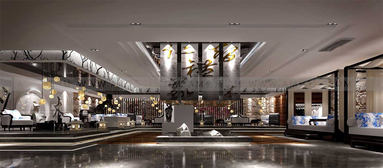 AM DESIGN | Hall design of Xinyu hot spring spa club