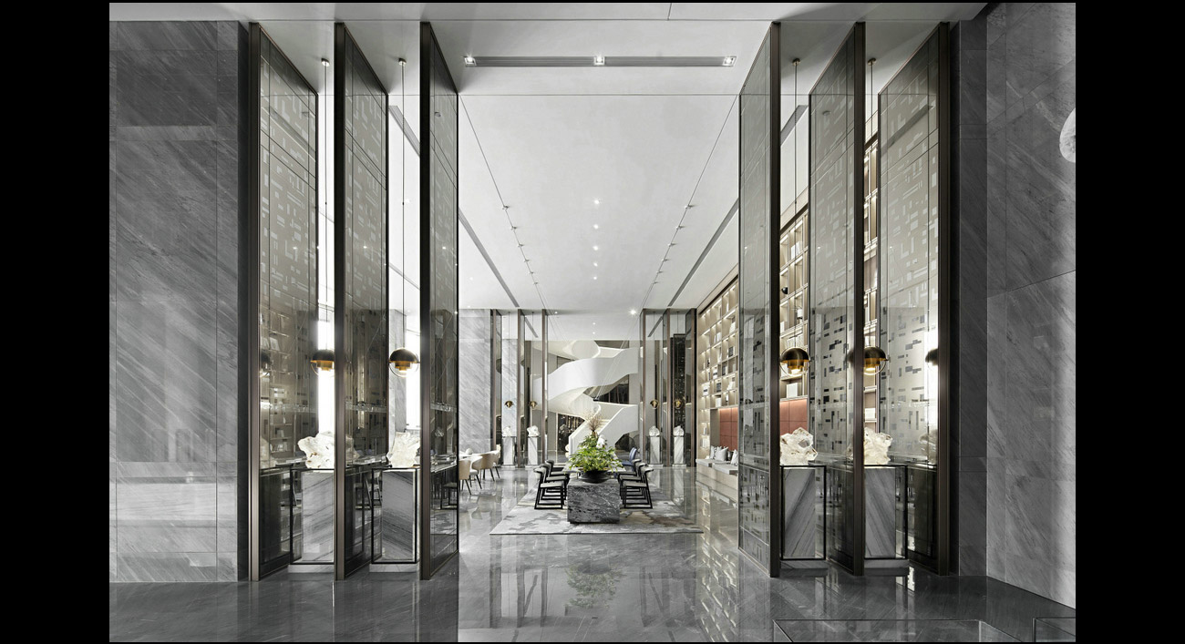 Lobby design of sales center in China Resources central city