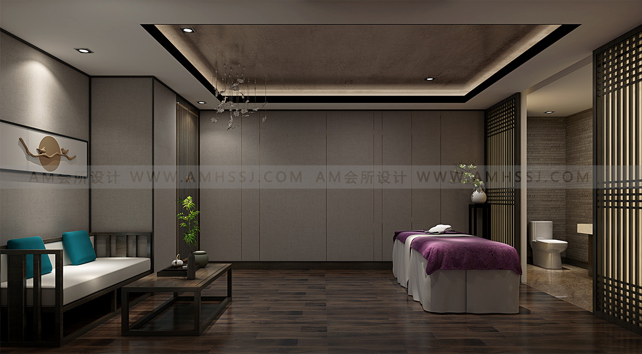 AM DESIGN | Design of spa room of high end spa club in Junfu