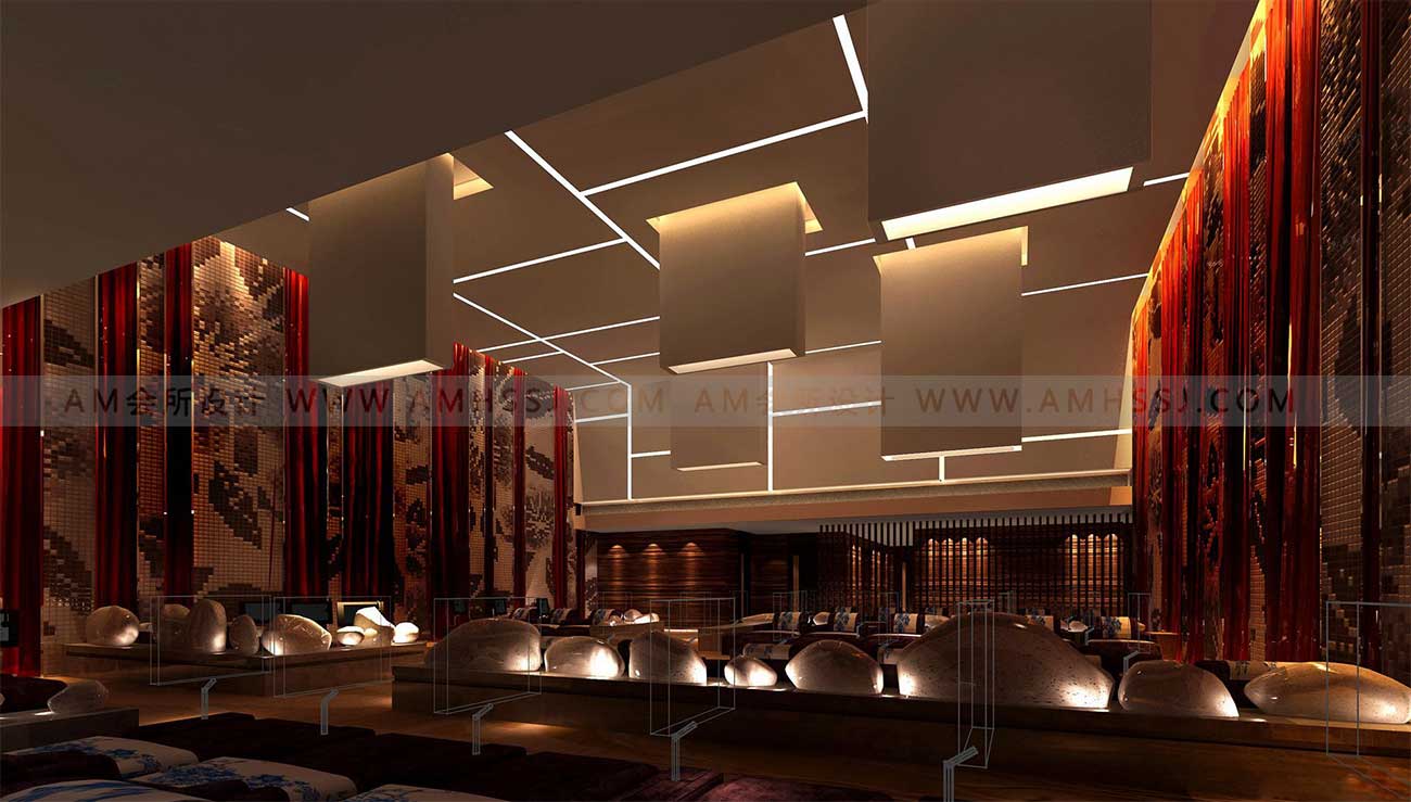 AM DESIGN | Hall design of Xinyu hot spring spa club