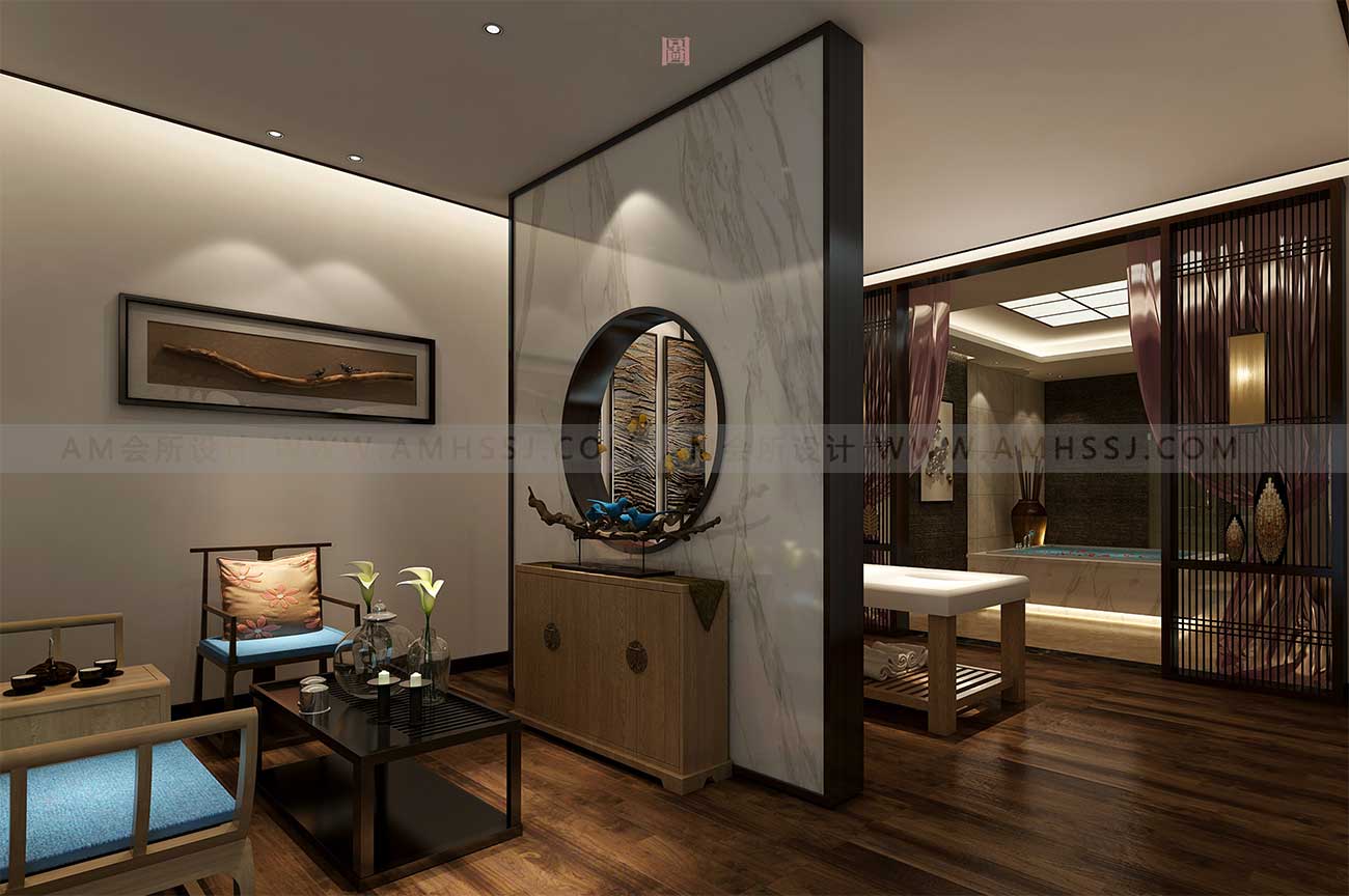 AM DESIGN | Spa room design of spa club in Songyu South Road