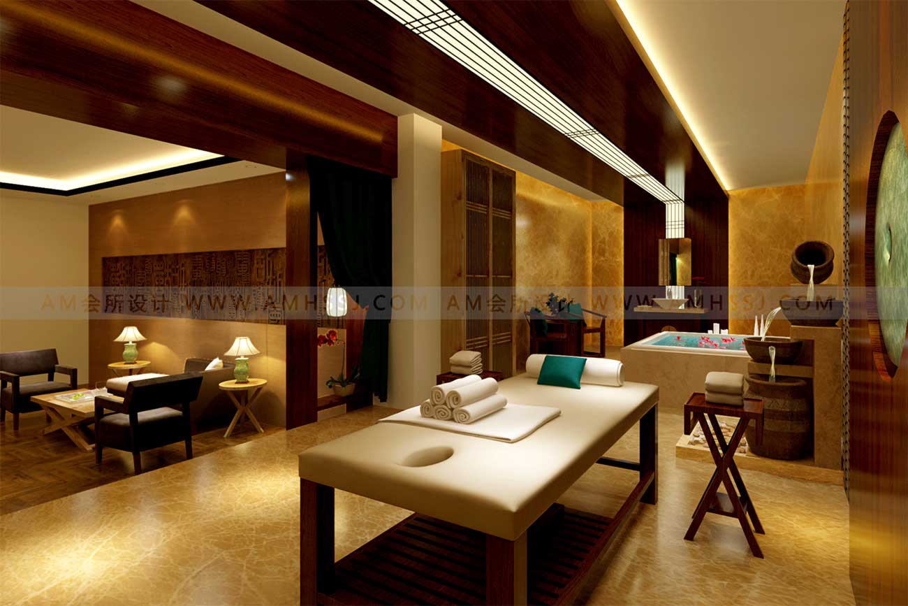 AM DESIGN | Spa room design of golden scale SPA Spa