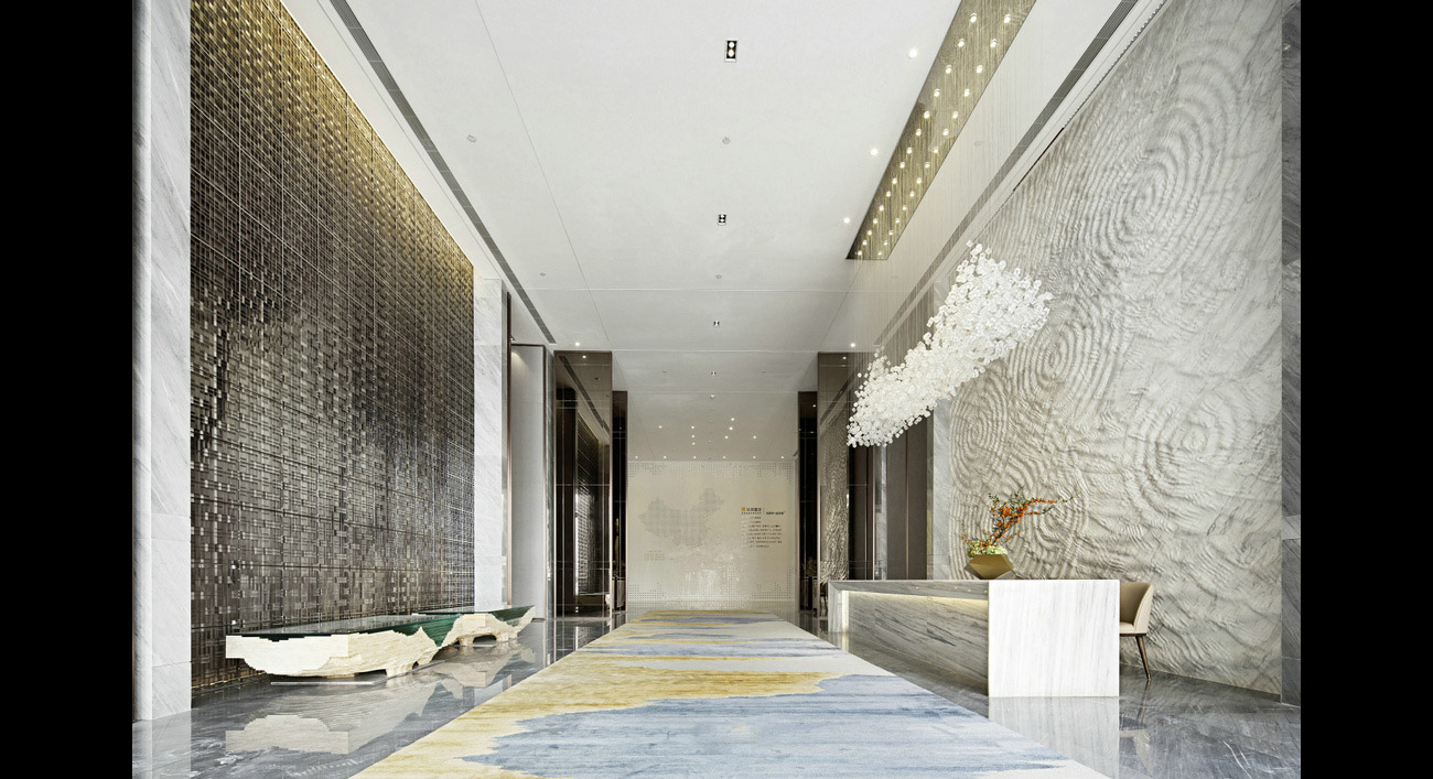 Front desk design of sales center in China Resources central city