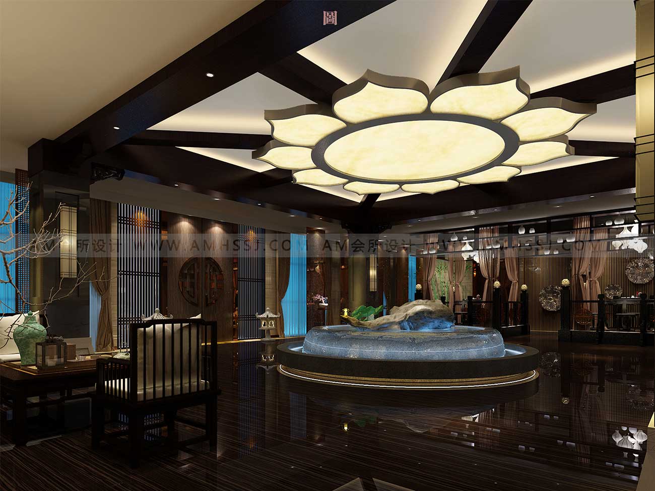 AM DESIGN | Hall design of spa club on Songyu South Road
