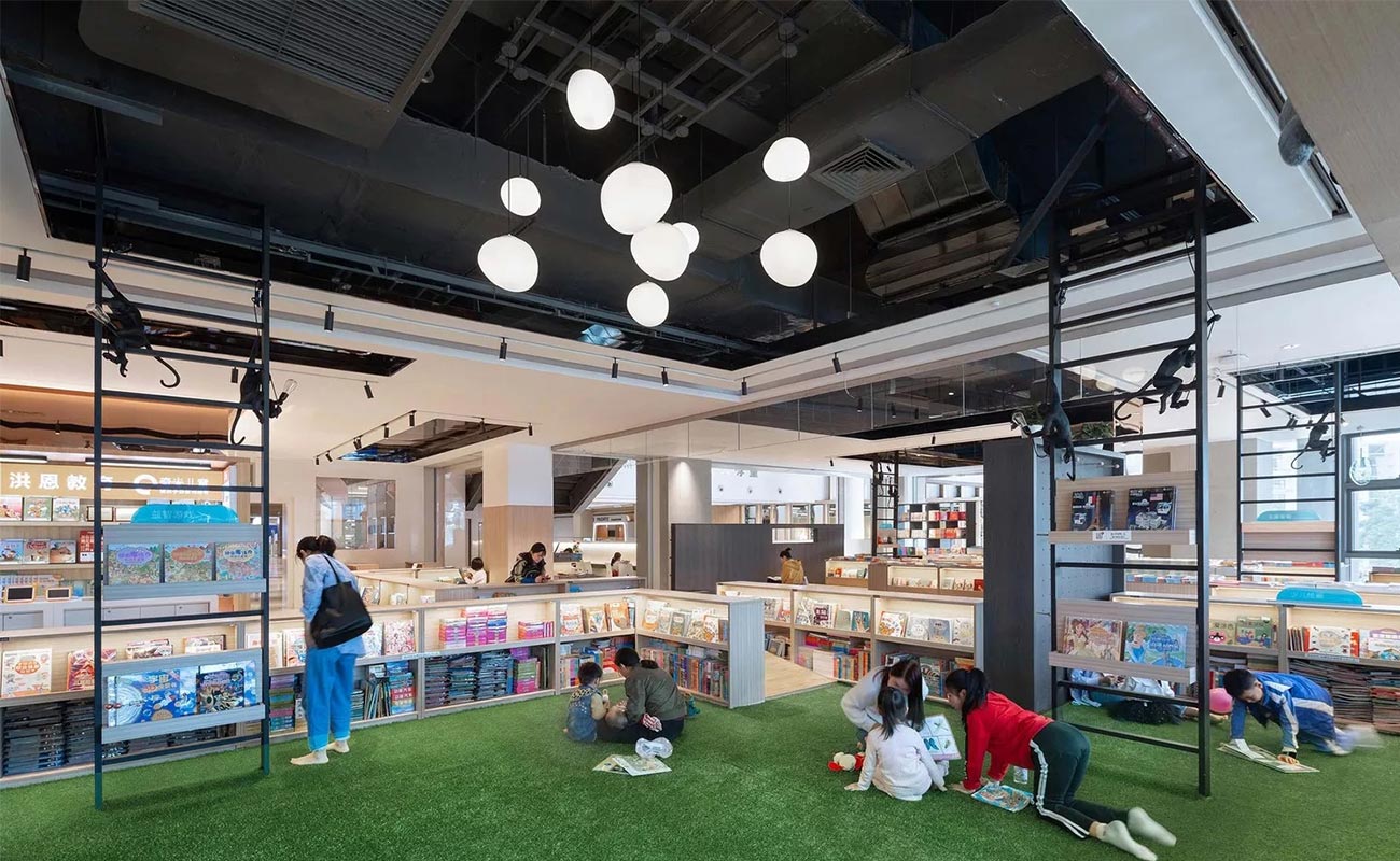 The design of the parent-child reading area of Longhua Library