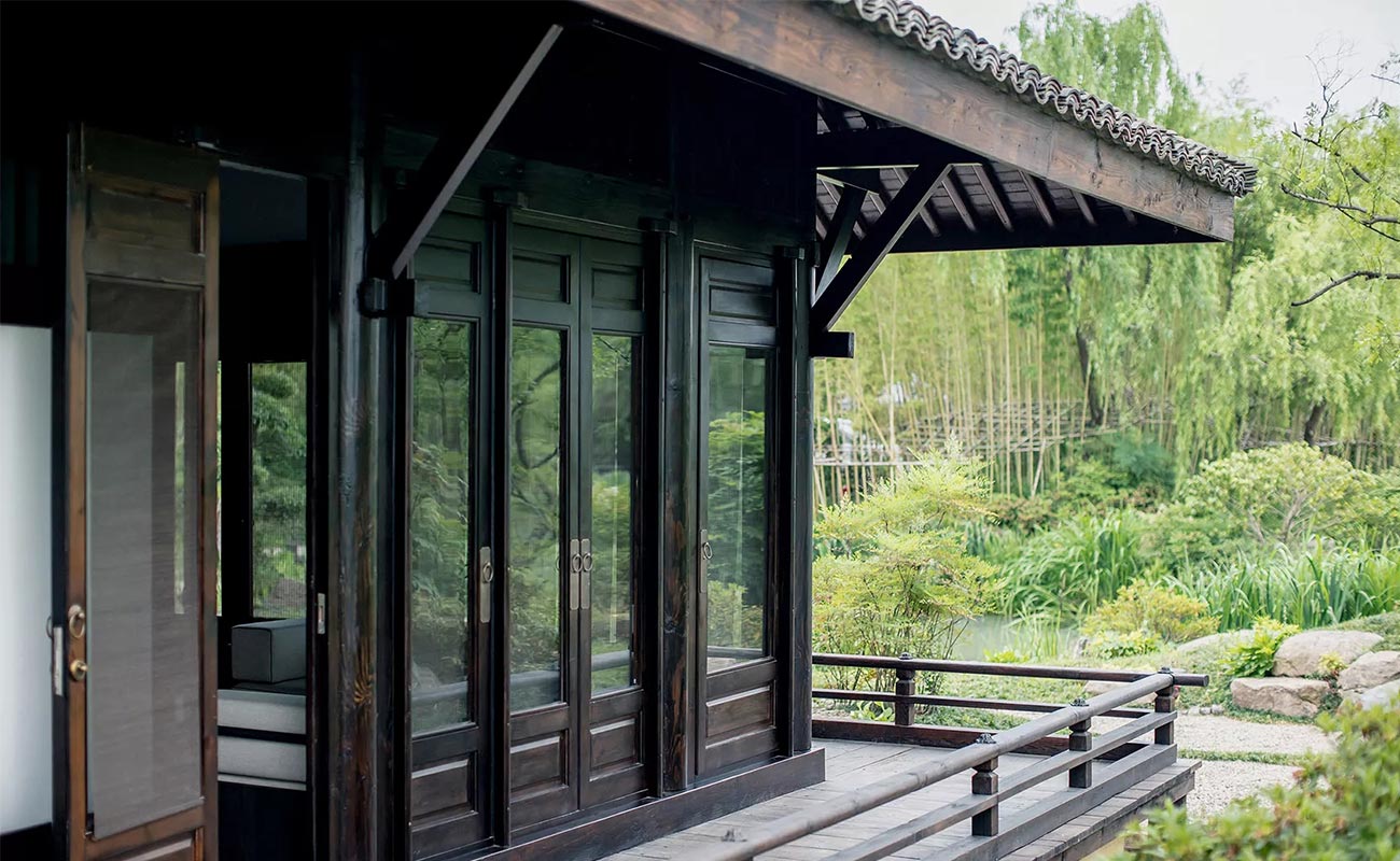 Outdoor landscape design of Xixi Yinshi Siheyuan Hotel