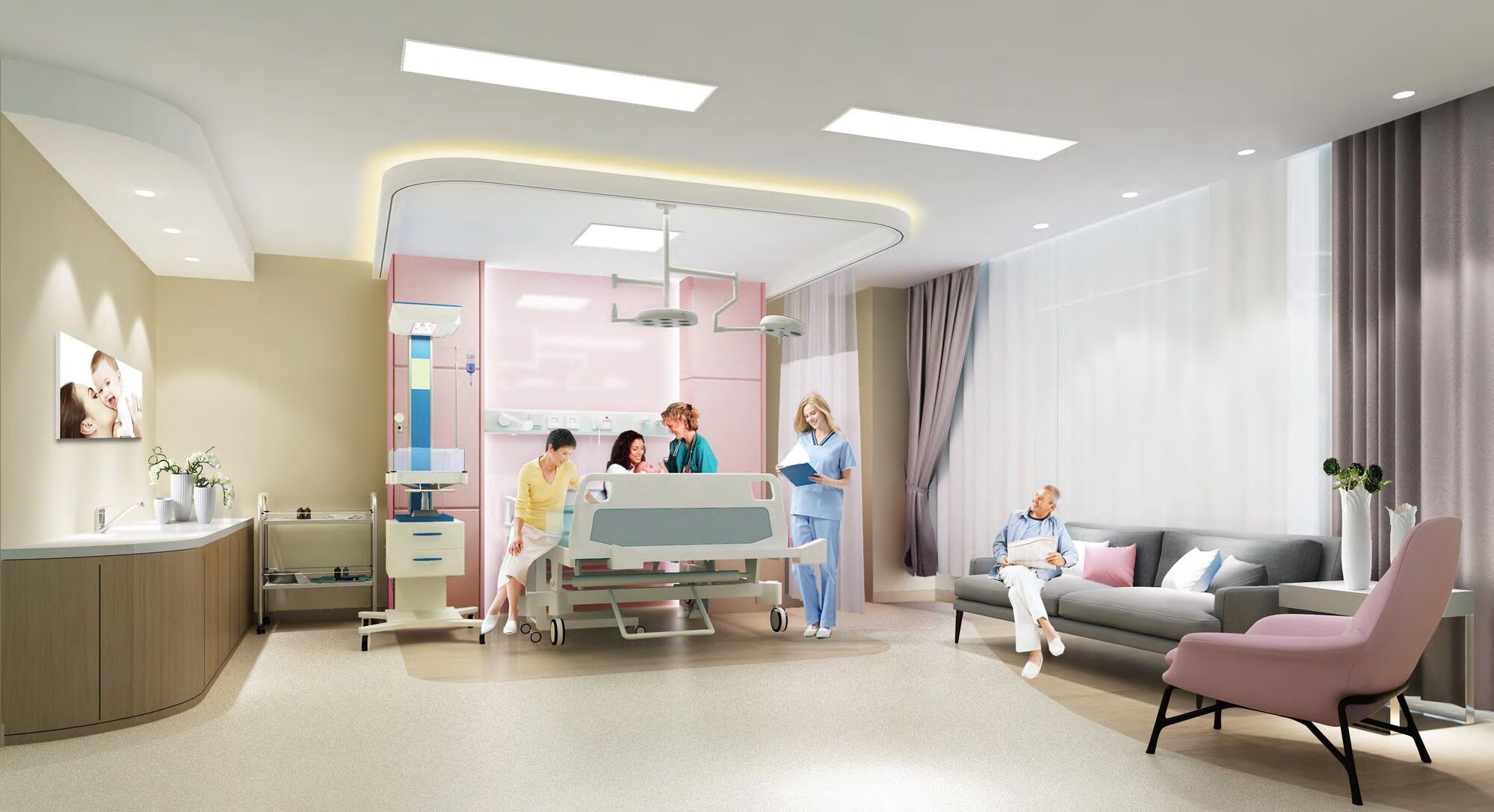Design of examination room in Huihe maternity and confinement center