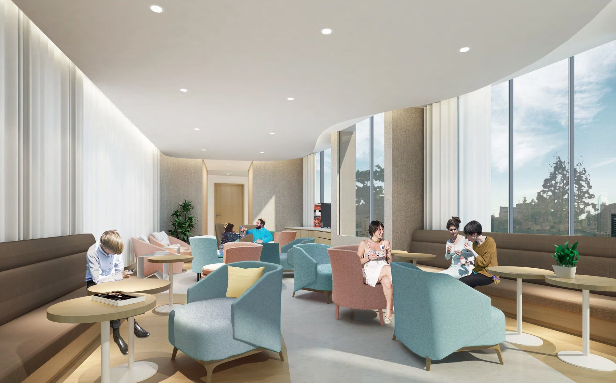 ▲Design of rest area in Huihe maternity and confinement center