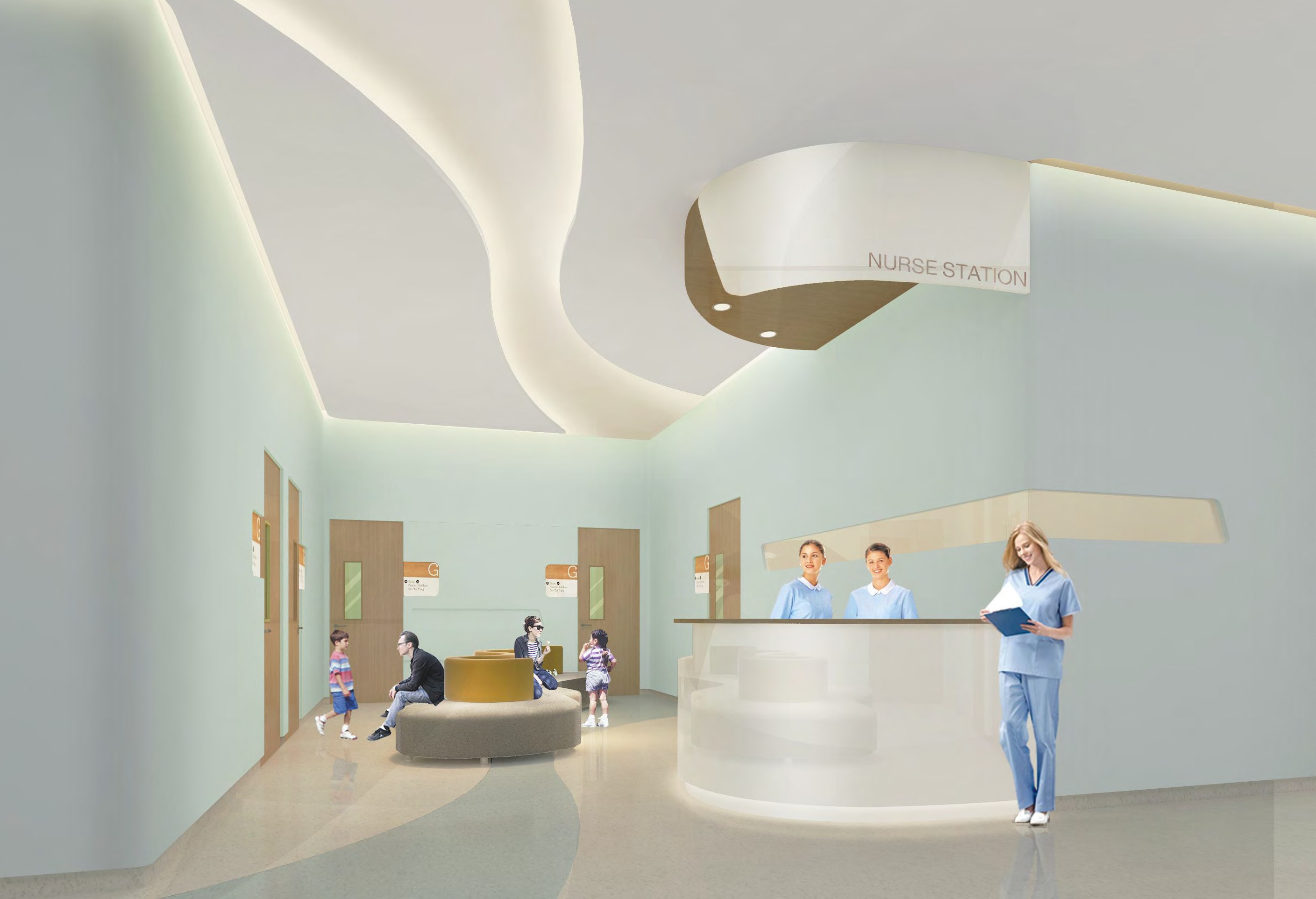 Hall design of Huihe maternity and confinement center