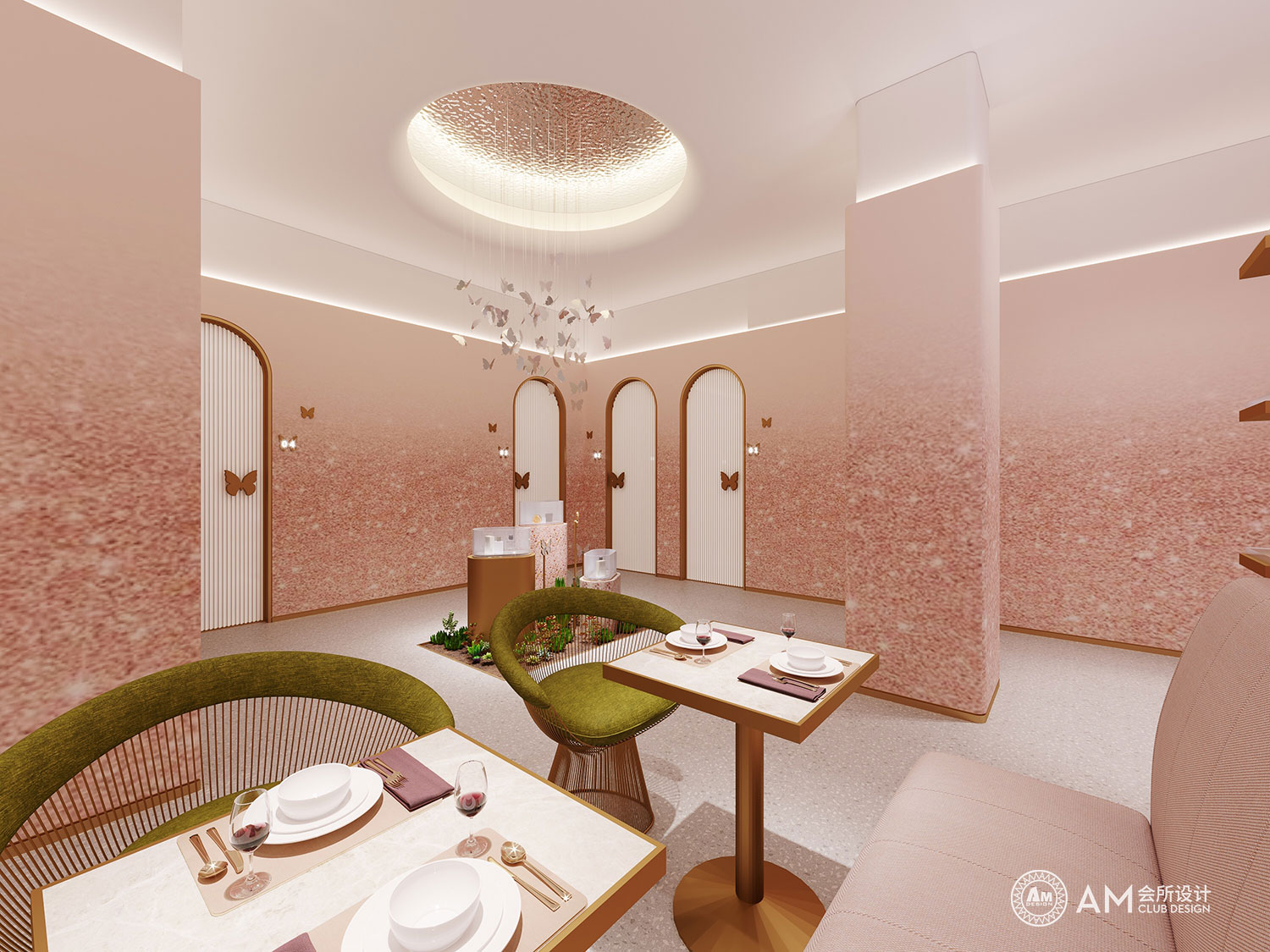 AM DESIGN | Dining area design of Andison Beauty Salon